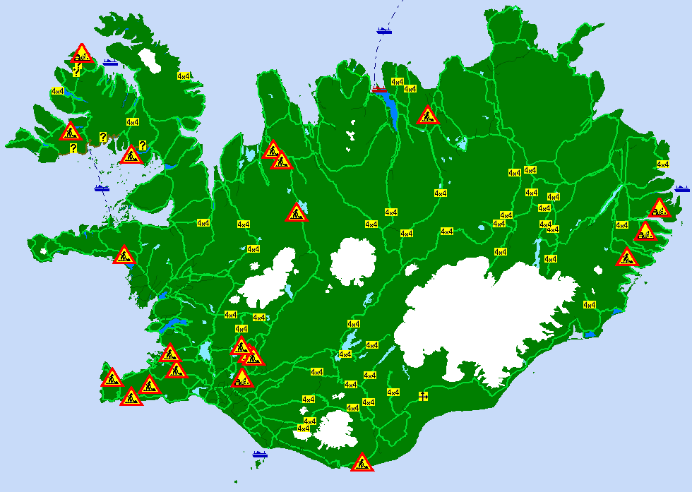 Etat des routes en Islande