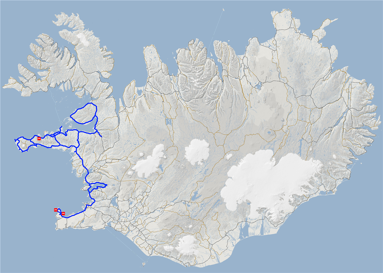 Islande - Itinéraire 7  jours