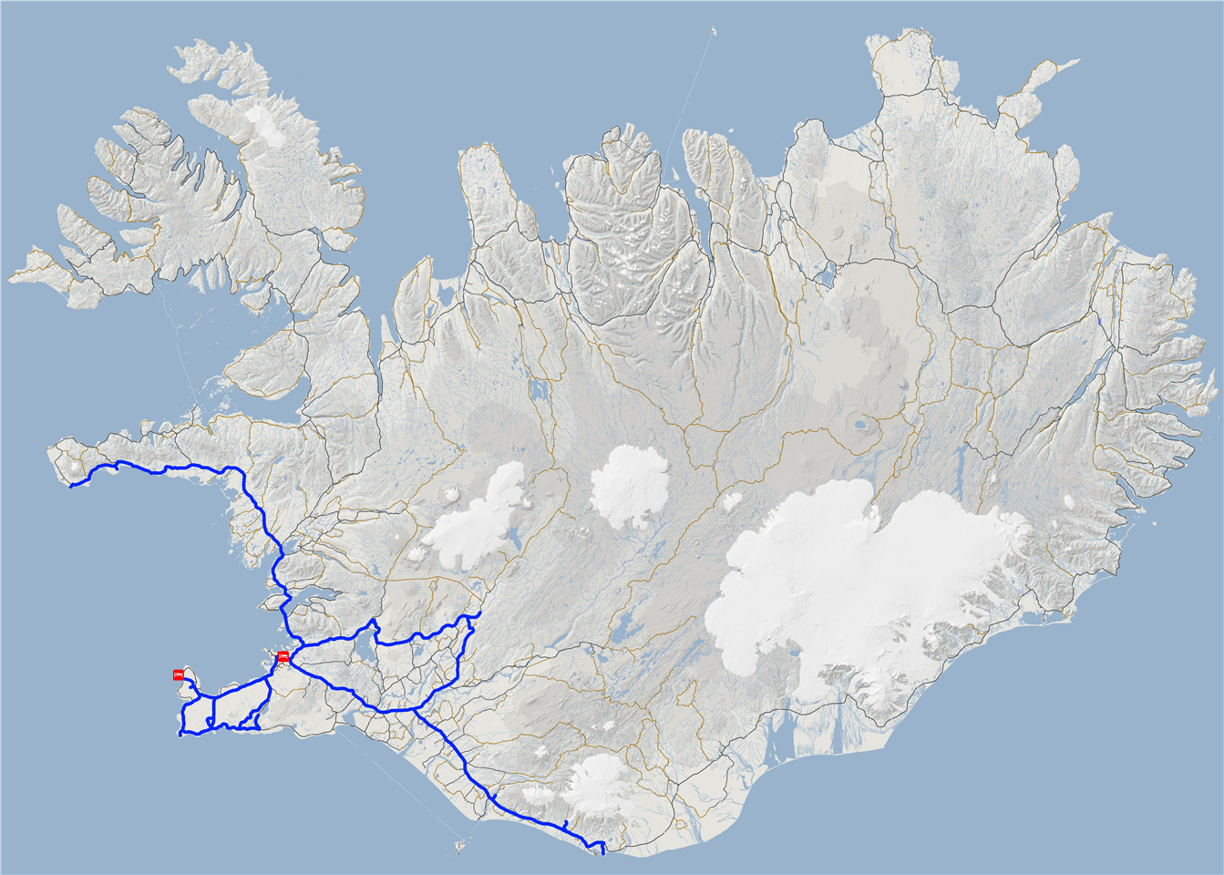 Islande - Itinéraire 6  jours